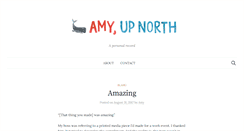 Desktop Screenshot of amyupnorth.com